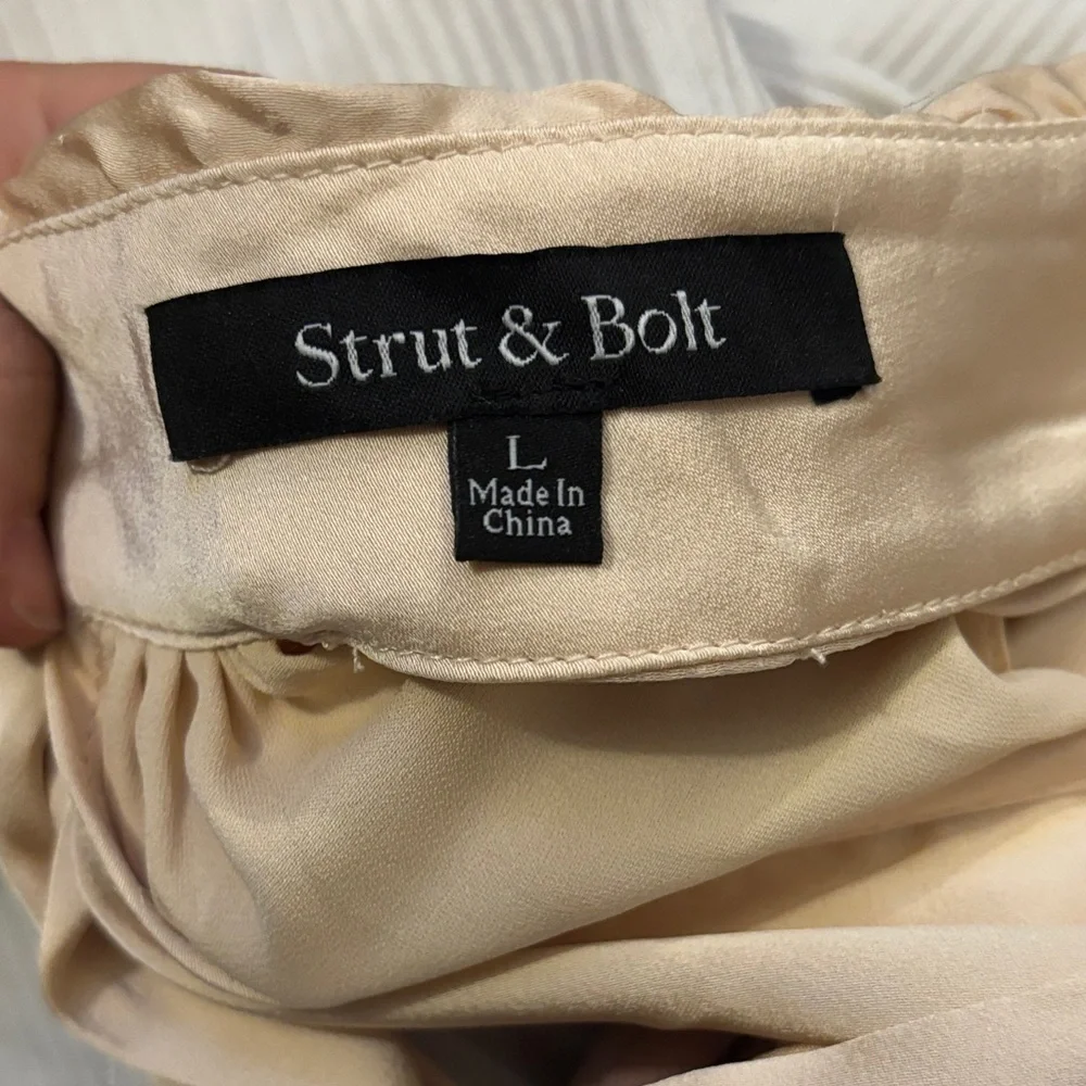 Strut & Bolt | Blush Pink Halter Top with Feather Detail - Picture 12 of 12